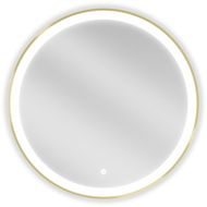 Mexen Esso badkamerspiegel verlicht, rond 70 cm, LED 6000K, anti-condens, goudkleurige frame - 9825-070-070-611-50