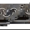 Mexen Esso miroir de salle de bain rétroéclairé, rond 70 cm, LED 6000K, antibuée, cadre doré - 9825-070-070-611-50