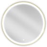 Mexen Esso badkamerverlichte spiegel, rond 80 cm, LED 6000K, antidamp, gouden lijst - 9825-080-080-611-50