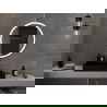 Mexen Esso miroir de salle de bains éclairé, rond 80 cm, LED 6000K, antibuée, cadre doré - 9825-080-080-611-50