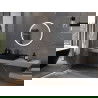 Mexen Esso miroir de salle de bains éclairé, rond 80 cm, LED 6000K, antibuée, cadre doré - 9825-080-080-611-50