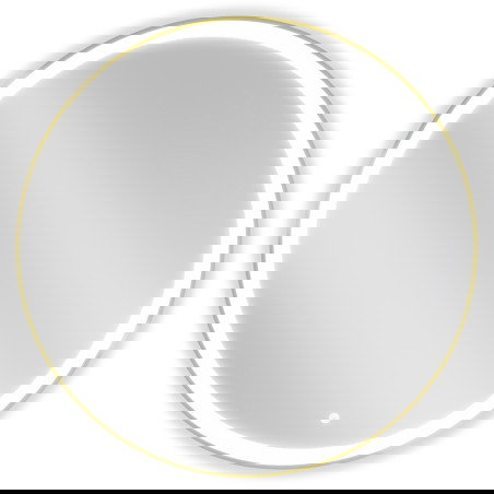 Mexen Esso rënnbare Buedzëmmernéng, ronn 90 cm, LED 6000K, géint déiwen, gëllene Kader - 9825-090-090-611-50