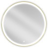 Mexen Esso Beleuchteter Badezimmerspiegel, rund 90 cm, LED 6000K, Antibeschlag, goldener Rahmen - 9825-090-090-611-50
