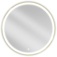 Mexen Esso valgustatud vannitoapeegel, ümmargune 90 cm, LED 6000K, antifog, kuldne raam - 9825-090-090-611-50