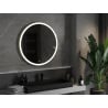 Mexen Esso ronde, verlichte badkamer spiegel, 90 cm, LED 6000K, antivorming, gouden frame - 9825-090-090-611-50