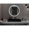 Mexen Esso Beleuchteter Badezimmerspiegel, rund 90 cm, LED 6000K, Antibeschlag, goldener Rahmen - 9825-090-090-611-50