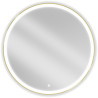 Mexen Esso espejo de baño iluminado, redondo 100 cm, LED 6000K, antivaho, marco dorado - 9825-100-100-611-50