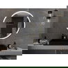 Mexen Esso miroir de salle de bain éclairé, rond 100 cm, LED 6000K, anti-buée, cadre doré - 9825-100-100-611-50