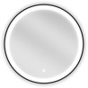 Mexen Esso miroir de salle de bain éclairé, rond 60 cm, LED 6000K, antibuée, cadre noir - 9825-060-060-611-70