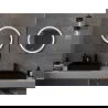 Mexen Esso beleuchteter Badezimmerspiegel, rund 60 cm, LED 6000K, Antibeschlag, schwarzer Rahmen - 9825-060-060-611-70