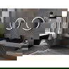 Mexen Esso beleuchteter Badezimmerspiegel, rund 60 cm, LED 6000K, Antibeschlag, schwarzer Rahmen - 9825-060-060-611-70