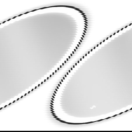 Mexen Esso apgaismots vannas istabas spogulis, apaļš 70 cm, LED 6000K, pret tvaiku, melns rāmis - 9825-070-070-611-70