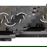 Mexen Esso beleuchteter Badezimmerspiegel, rund 70 cm, LED 6000K, Antibeschlag, schwarzer Rahmen - 9825-070-070-611-70