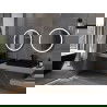 Mexen Esso beleuchteter Badezimmerspiegel, rund 70 cm, LED 6000K, Antibeschlag, schwarzer Rahmen - 9825-070-070-611-70