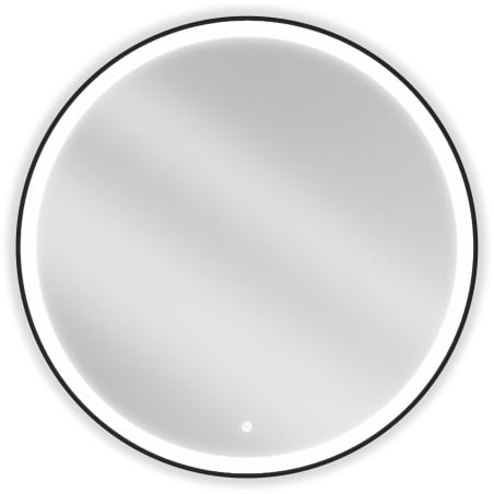 Mexen Esso valgustatud vannitoa peegel, ümmargune 90 cm, LED 6000K, udutõrje, must raam - 9825-090-090-611-70