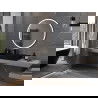 Mexen Esso beleuchteter Badezimmerspiegel, rund 100 cm, LED 6000K, Antifog, schwarzer Rahmen - 9825-100-100-611-70