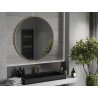Mexen Loft ronde badkamer spiegel 100 cm, gouden lijst - 9850-100-100-000-50