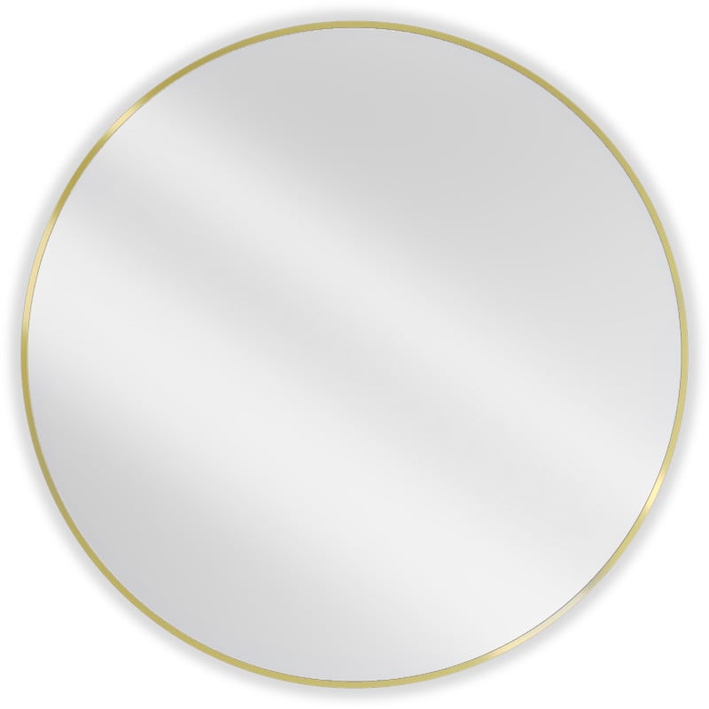 Mexen Loft miroir de salle de bain rond 100 cm, cadre doré - 9850-100-100-000-50