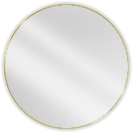 Mexen Loft bathroom round mirror 100 cm, gold frame - 9850-100-100-000-50