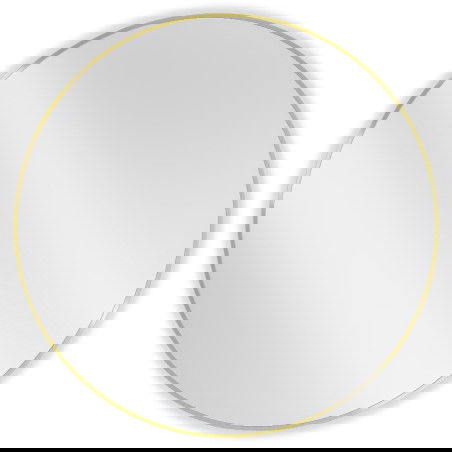 Mexen Loft ronde badkamerspiegel 100 cm, gouden frame - 9850-100-100-000-50