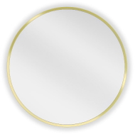 Mexen Loft okruglo zrcalo za kupaonicu 35 cm, zlatni okvir - 9850-035-035-000-50