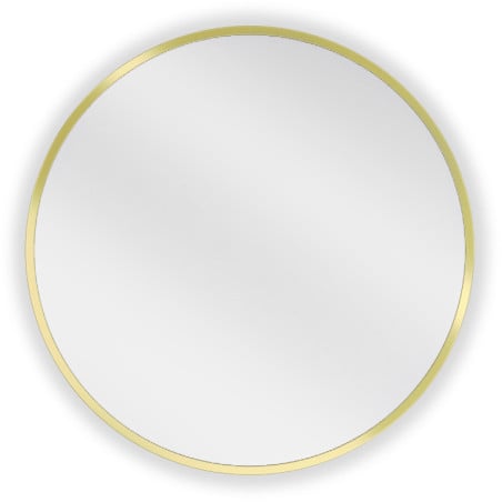 Mexen Loft Round bathroom mirror 40 cm, brushed gold frame - 9850-040-040-000-50