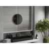 Mexen Loft ümmargune vannitoa peegel 40 cm, kuldne raam - 9850-040-040-000-50