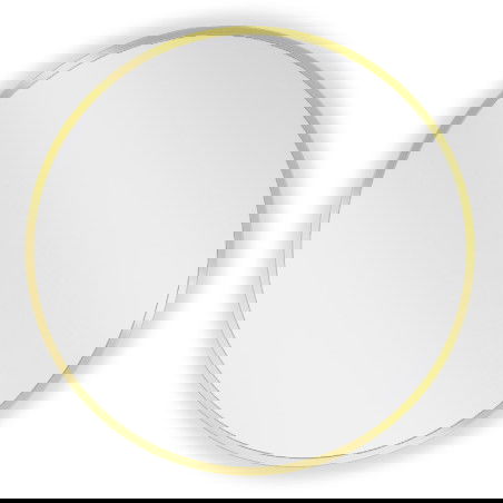 Mexen Loft ronde Buedzëmmer-Spigel 45 cm, gëllene Rumm - 9850-045-045-000-50