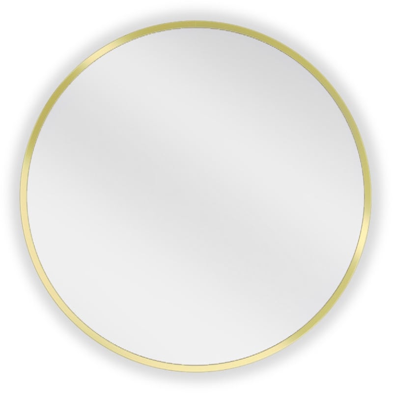 Mexen Loft round bathroom mirror 50 cm, gold frame - 9850-050-050-000-50