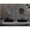 Mexen Loft badkamer spiegel rond 50 cm, gouden frame - 9850-050-050-000-50