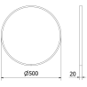 Mexen Loft badkamer spiegel rond 50 cm, gouden frame - 9850-050-050-000-50