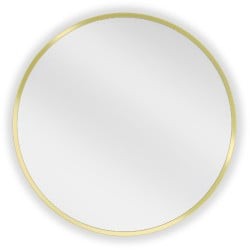 Mexen Loft lustro łazienkowe okragłe 55 cm, rama złota - 9850-055-055-000-50