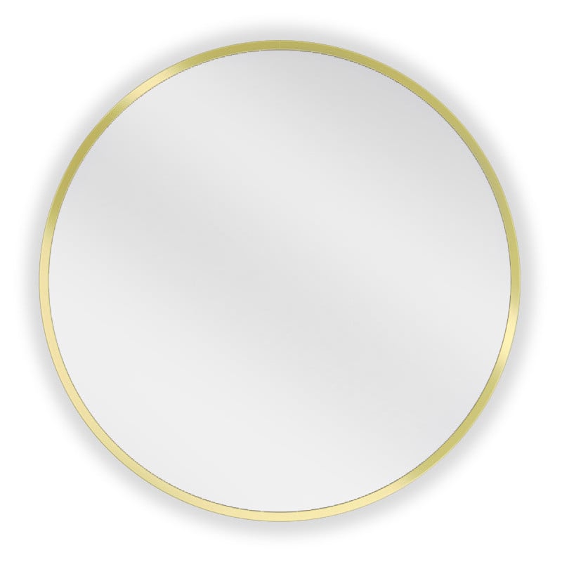 Mexen Loft round bathroom mirror 55 cm, gold frame - 9850-055-055-000-50