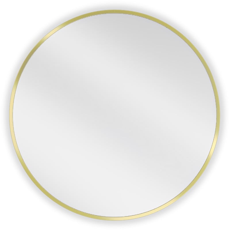 Mexen Loft round bathroom mirror 60 cm, gold frame - 9850-060-060-000-50