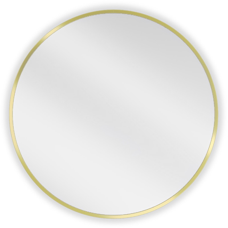 Mexen Loft ronde badkamerspiegel 65 cm, gouden frame - 9850-065-065-000-50
