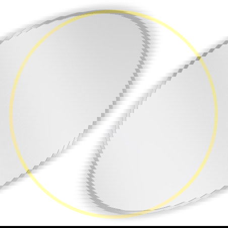 Mexen Loft miroir de salle de bain rond 65 cm, cadre doré - 9850-065-065-000-50