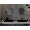 Mexen Loft Badezimmerspiegel rund 65 cm, goldener Rahmen - 9850-065-065-000-50