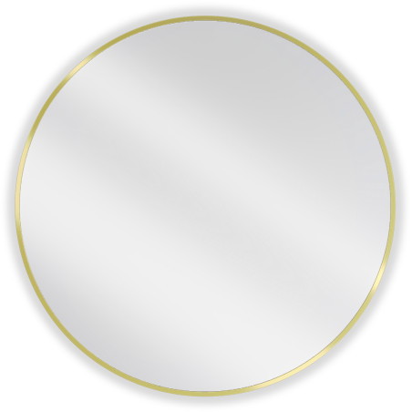 Mexen Loft lustro łazienkowe okragłe 80 cm, rama złota - 9850-080-080-000-50