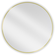 Mexen Loft round bathroom mirror 80 cm, gold frame - 9850-080-080-000-50