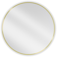 Mexen Loft rundes Badezimmerspiegel 80 cm, goldener Rahmen - 9850-080-080-000-50