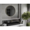 Mexen Loft runder Badezimmerspiegel 80 cm, goldener Rahmen - 9850-080-080-000-50