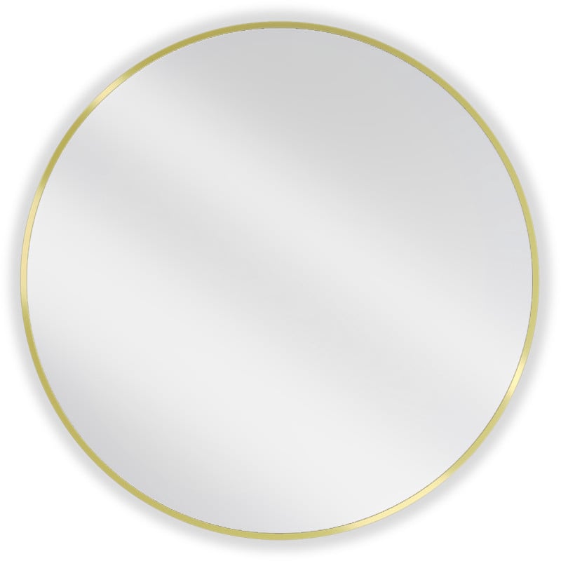 Mexen Loft rundes Badezimmerspiegel 85 cm, goldener Rahmen - 9850-085-085-000-50