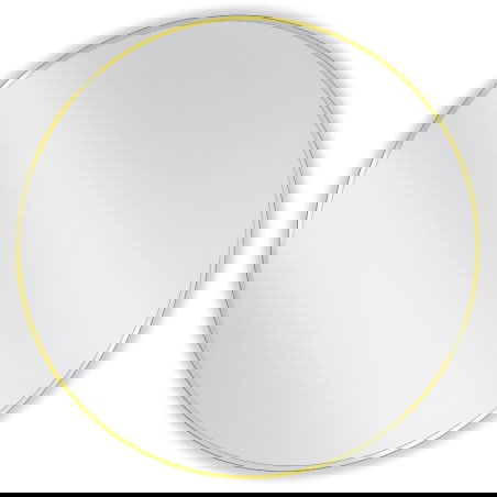 Mexen Loft ronde Buedzëmmer Spigel 90 cm, gëllent Rumm - 9850-090-090-000-50