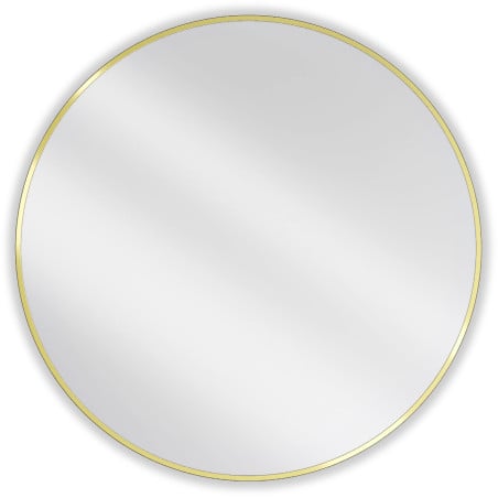 Mexen Loft round bathroom mirror 90 cm, gold frame - 9850-090-090-000-50