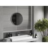 Mexen Loft lustro łazienkowe okragłe 60 cm, rama inox - 9850-060-060-000-10