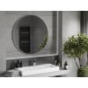 Mexen Loft lustro łazienkowe okragłe 100 cm, rama inox - 9850-100-100-000-10