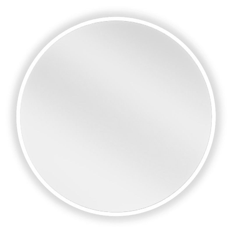 Mexen Loft ronde Buedzëmmer-Spigel 30 cm, wäiss Rumm - 9850-030-030-000-20