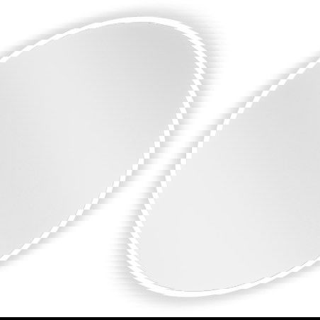 Mexen Loft ronde badkamerspiegel 50 cm, witte frame - 9850-050-050-000-20