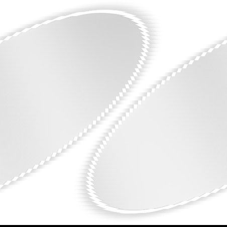 Mexen Loft ronde badkamerspiegel 60 cm, witte rand - 9850-060-060-000-20