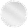 Mexen Loft miroir de salle de bain rond 60 cm, cadre blanc - 9850-060-060-000-20